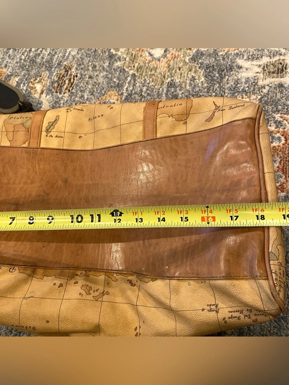 Bag, Vintage Map-Print Travel Duffle